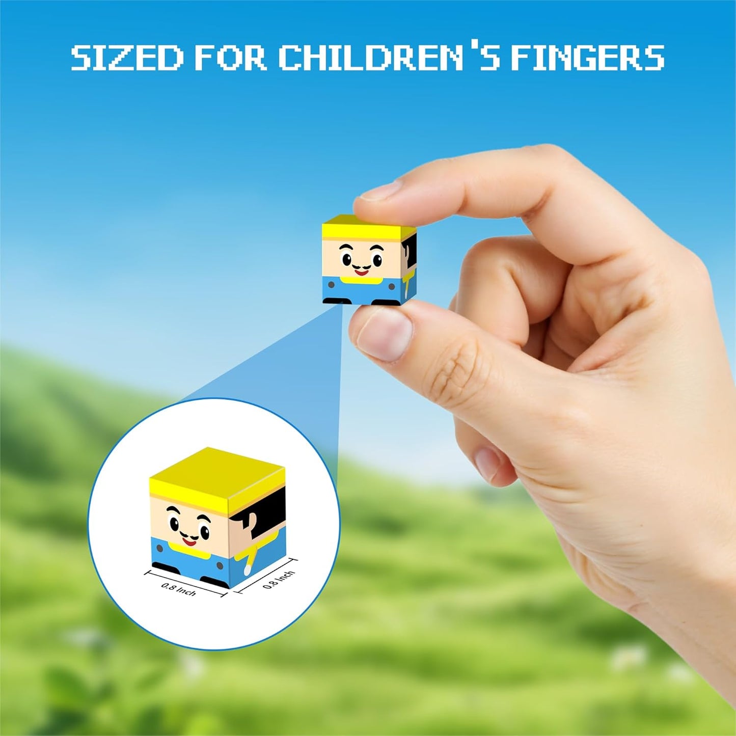 Magnetic Blocks - 150 PCS Magnets Game-Based Building Block for Ages 3,4,5,6,7,8,9,10,11 Kids Birthday Toy Sets Present, Stacking Cubes Construction Gift for Toddlers Boys & Girls, 0.8in