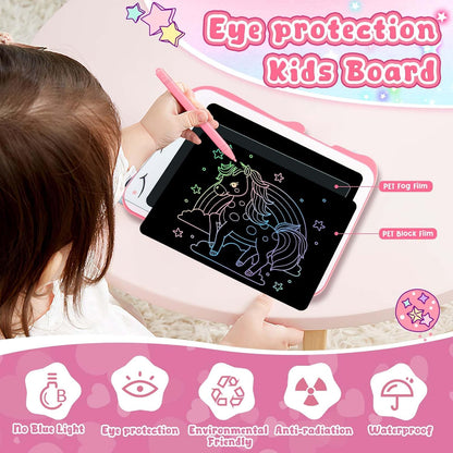 Teriph LCD Writing Tablet for Kids, Colorful Toddlers Toys Drawing Board, Educational Kid Toys, Doodle Pad Dinosaur Toy for 3 4 5 6 7 8 Year Old Boys Girls Birthday Party Xmas,8.5inch & Green
