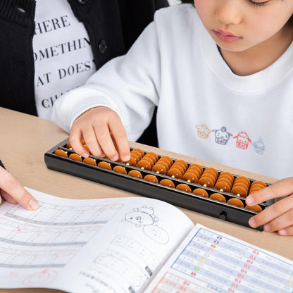 Yellow Mountain Imports Digit Standard Abacus 10.5 Inches - Professional 17 Column Soroban Calculator (Functional and Educational Learning Tool)