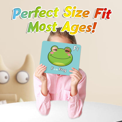 Aizweb Alphabet Flash Cards,Giant Animal Flash Cards for Toddlers 1-3,Alphabet Learning Toys Lowercase Uppercase Letter Learning Game ABC for Kids Ages 3-5 Classroom Preschool Kindergarten