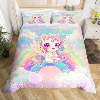 Drum Kit Duvet Cover,Kids Musical Instruments Bedding Set,Rock Music Comforter Cover for Boys Girls Room Decor,Neon Lighting Lightweight Bedspread Cover Twin Size with 1 Pillow Case(No Comforter)