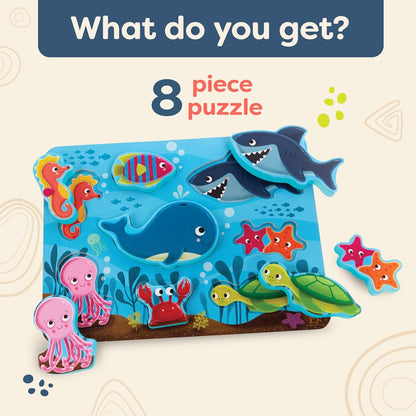 B. toys – Peek & Explore – School BusChunky Puzzle for Toddlers,Educational & Developmental Toys for Kids – 2+ Years