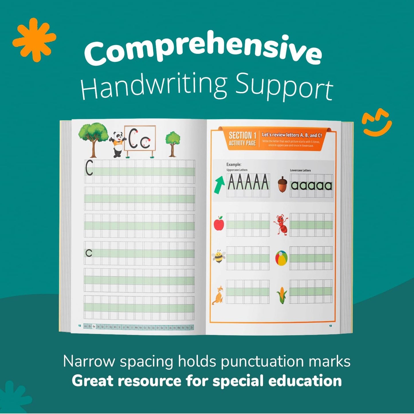 Dry Erase Number & Alphabet Flashcards for Kids Ages 3-5, 10 Numbers & 26 Visual ABC Flash Cards, Homeschool Learning Supplies, Summer School & After School Teaching Supplies for Handwriting Practice