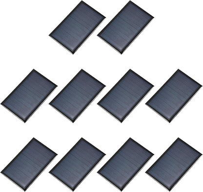 MECCANIXITY 10PCS 2V 0.08W 0.04A Mini Solar Panels for Solar Power, Small Solar Photovoltaic Cells Charge DIY Electric Toy Materials Solar System Kits, 1.57" x 1.57"