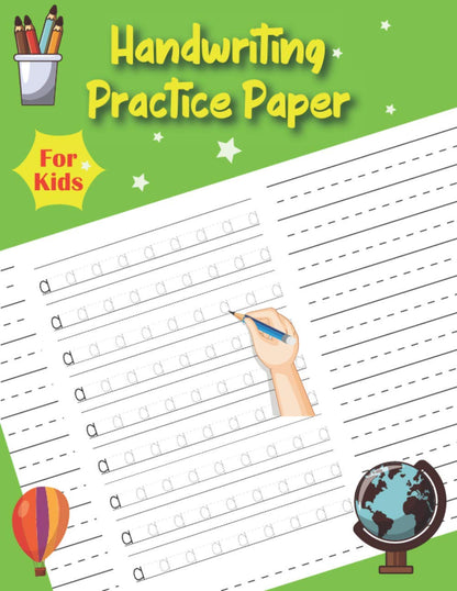 Handwriting Practice Paper For Kids: Letters Tracing Book for Preschoolers | Practice Letters Numbers Shapes and Lines with pen smoothly