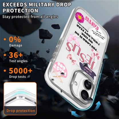 for iPhone 17 Pro Max Case [Compatible with Magsafe],Girls Women Clear Magnetic Case Silicone Shockproof Protective Cover with Pattern Colorful Motivational Letters