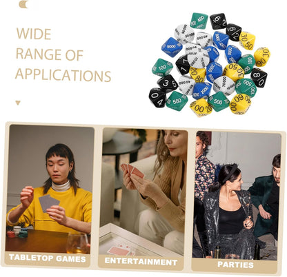 30pcs Multi Sided Place Value Dice Portable Game Supplies for Tabletop Games Education and Parties Plastic Construction for Enhanced Gameplay Experience