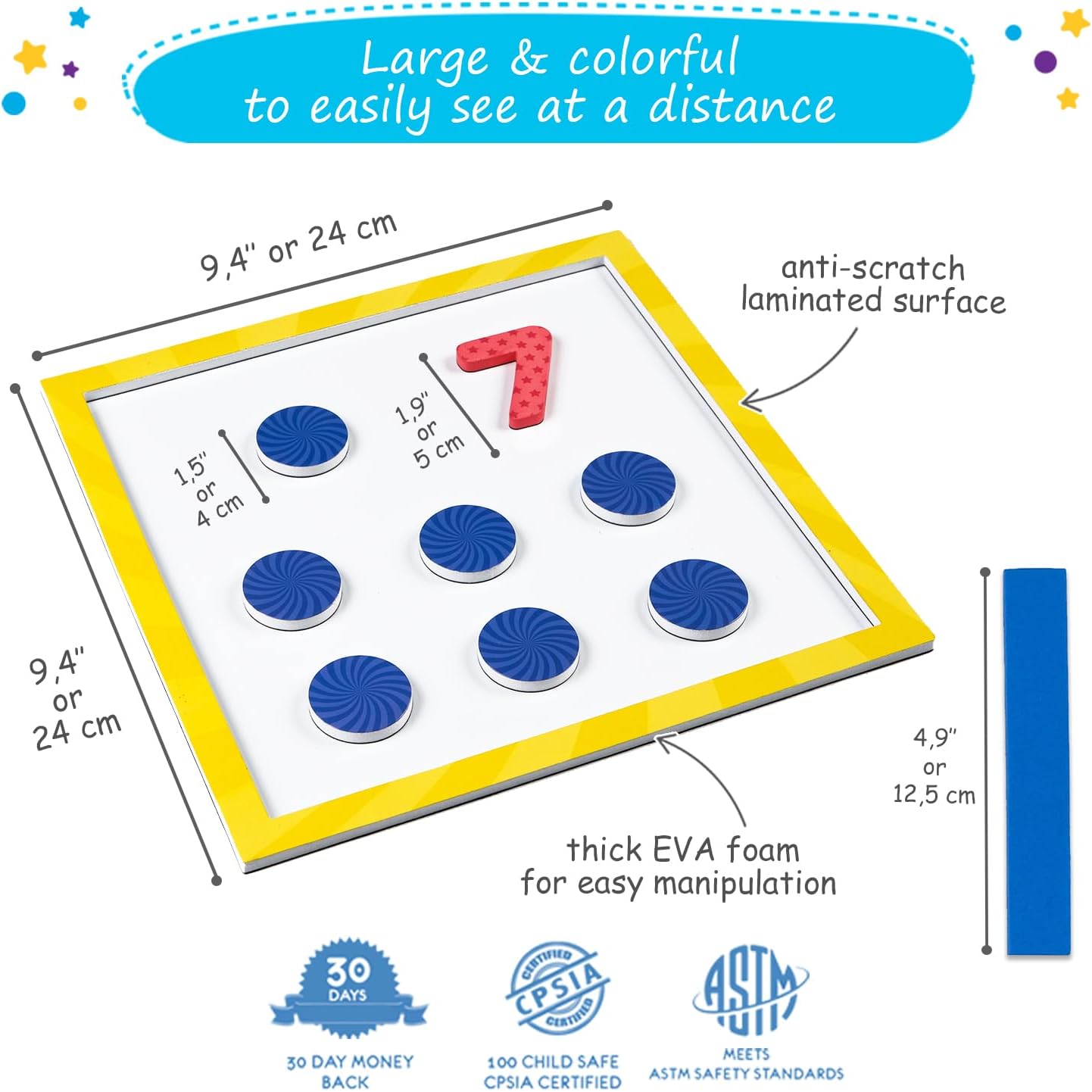 75 PCS Colorful Magnetic Number Bonds - Magnetic Numbers for Whiteboard, Number Line, Math Aids Accessories and Resources, Kindergarten Math Manipulatives, Number Bond Game - Simply Magic