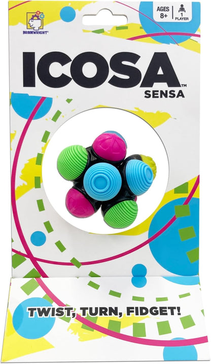 Brainteaser Puzzle for Kids & Adults, Brainwright Icosa Atomic Puzzle Ball, 3D Puzzle Game, Travel Games, STEM Toys, Family Games, Brain Games for Kids 8-12