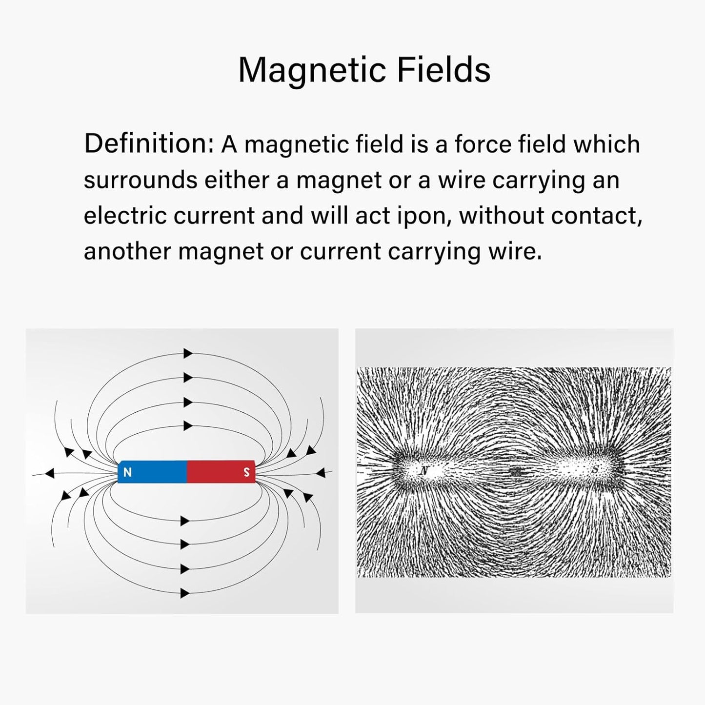 Physics Science Alnico5 Magnet Kit for Experiment, Educational Horseshoe & Bar Magnets Set with North and South Identified Used by Teachers, Showing the Magnetic Field Distribution(3 Pack)