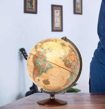 Replogle Illuminated World Globe with Stand, 12 Inch diamteter light up globe with 3-D Raised Relief Texture. Perfect for Children And Kid's Classroom and home Decor, Made In USA
