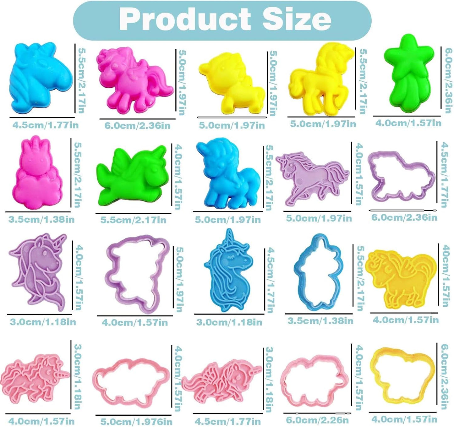 Unleash Creativity with 6 Unique Dino Molds Dough Toys Dough Accessories Set.Ideal as a Gift for Kids Aged 3-4-8 Years
