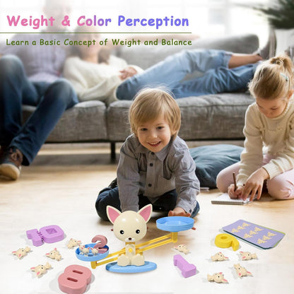 Frog Balance Counting Toys, Cool Math Learning Games for Boys and Girls, Educational Number Preschool Toy, Fun Children's Gift STEM Math Games for Kids Age 3+ (63 PCS)