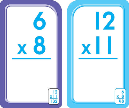 School Zone Spanish Multiplication 0-12 Flash Cards: 56 Cards, 3rd Grade, 4th Grade, Multiplicacion 0-12 Tarjetas Ilustrativas, Math, Bilingual, ESL, Language Immersion (Spanish/English Edition)