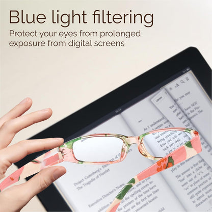 Gaoye 4-Pack Readers for Women, Blue Light Blocking Reading Glasses, Stylish Reading Glasses for Women in 4 Patterns