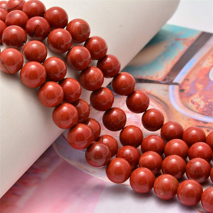 NCB 100pcs Original Natural Stone Beads Gemstone Round Loose Beads 6mm 8mm 10mm (Blue Aventurine, 6mm 100Beads) - Colors B