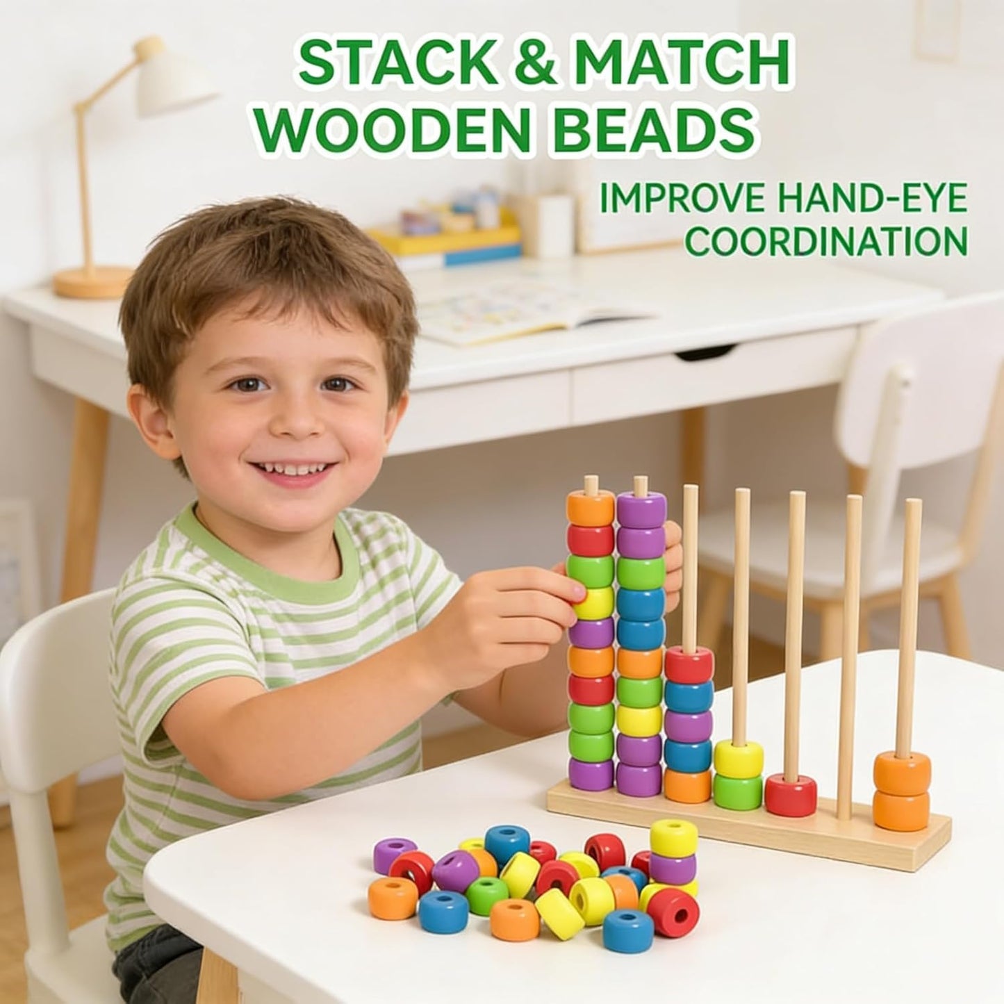 Orgonite Color Stack Game Challenge, Color Stacking Match Game Fast Pattern Matching Ring Stack Puzzle, Competitive Tabletop Brain Teaser for Family Game Night Stack Solve Set (1PCS)