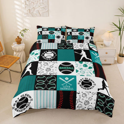 Drum Kit Duvet Cover,Kids Musical Instruments Bedding Set,Rock Music Comforter Cover for Boys Girls Room Decor,Neon Lighting Lightweight Bedspread Cover Twin Size with 1 Pillow Case(No Comforter)