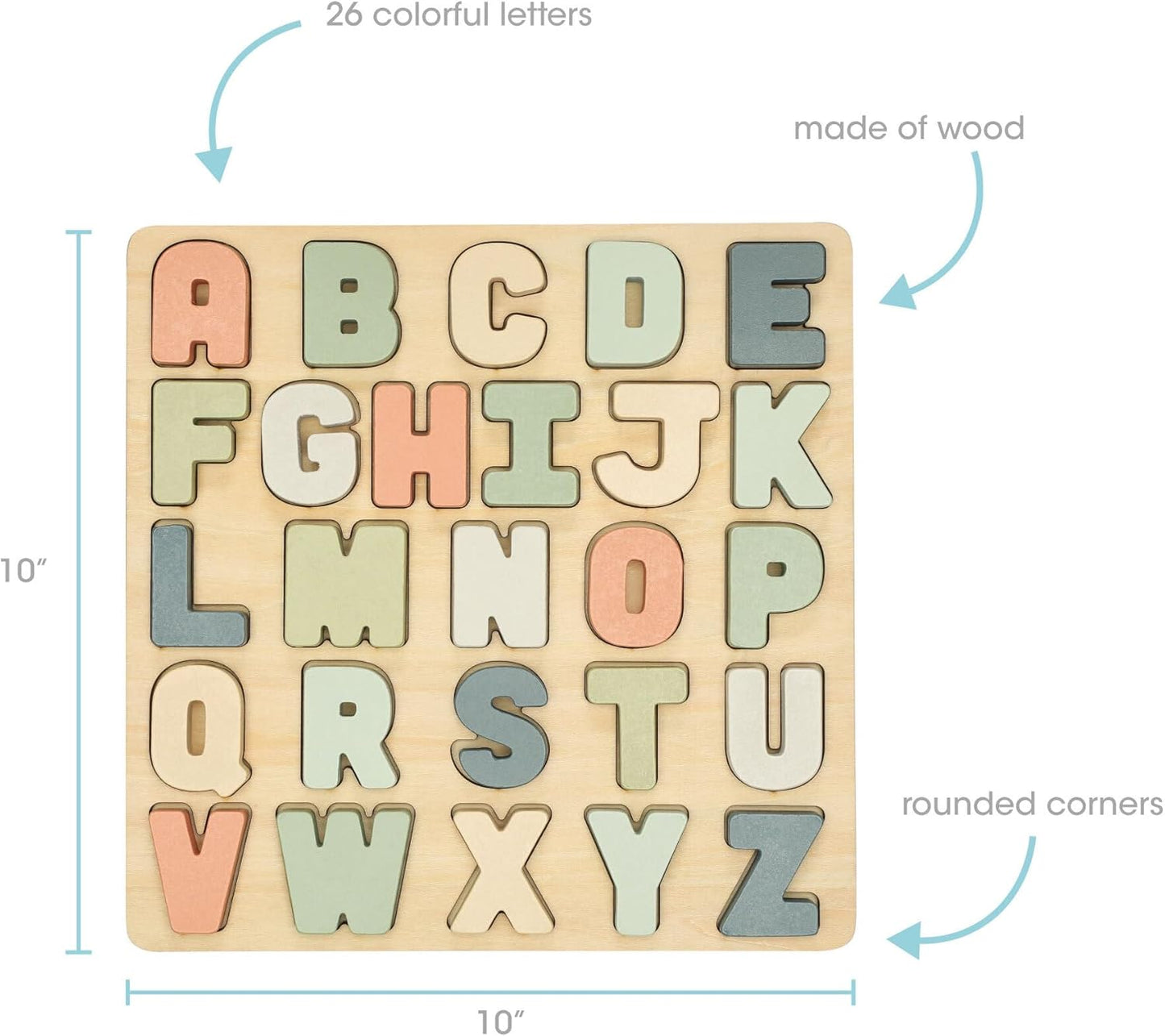 Pearhead Wooden Numbers Puzzle, 1–10 Counting Learning Toy for Toddlers, Montessori Educational Puzzle