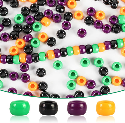 2000 Pcs Multi-Colored Glitter Pony Beads, 6x9mm, Round, Acrylic, Loose Beads, Perfect for Bracelets, Jewelry Making, Crafts