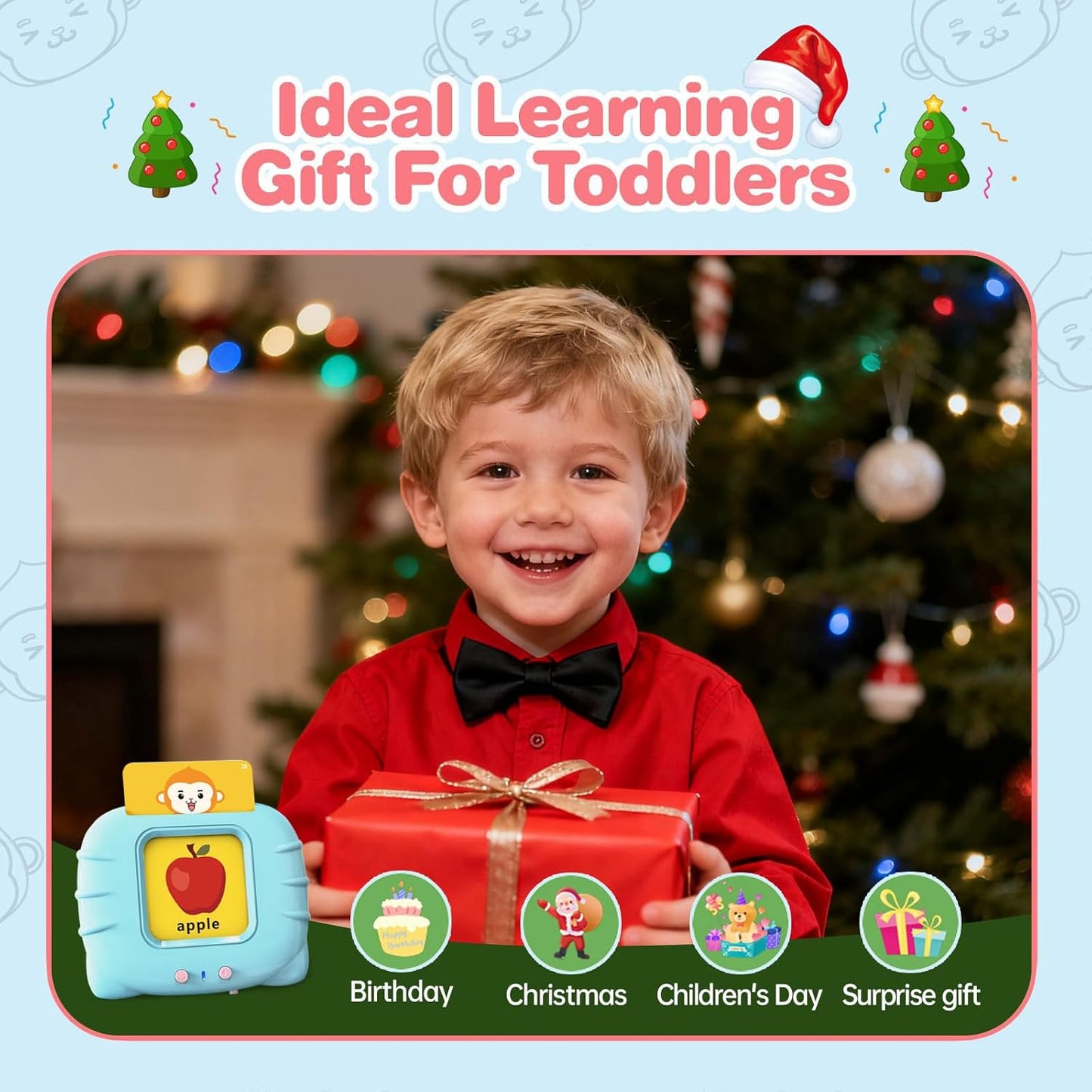 Toddler Girls Toys Talking Flash Cards-296 Sight Words, Educational Toys for 1 2 3 4 Year Old, Speech Therapy&Autism Learning Materials, Toddler Girlt Birthday Gift with Durable Cards