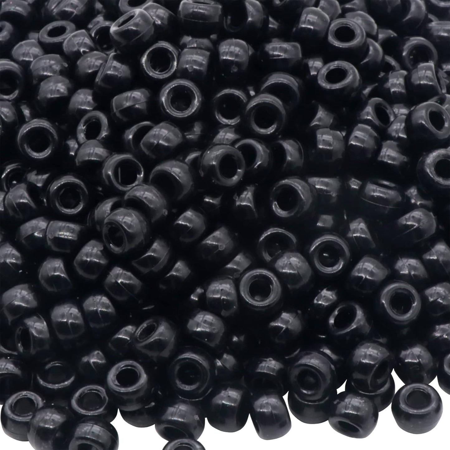 Auvoua 1000Pcs Pony Beads Bracelet 9mm Yellow Plastic Barrel Pony Beads for Necklace,Hair Beads for Braids,Key Chain,Jewelry Making (Yellow)