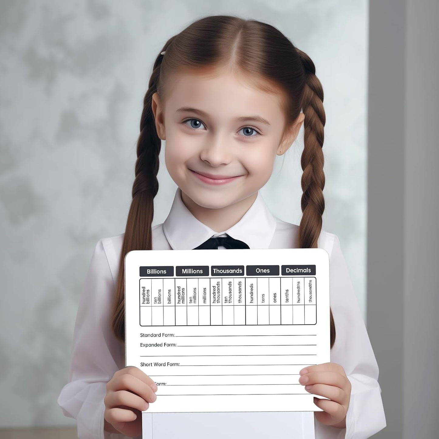 Multiplication Chart Whiteboard - Double-Sided Times Table, 9" x 12" Dry Erase Board, Math Manipulatives White Board for Kids Students, Classroom and Home Learning