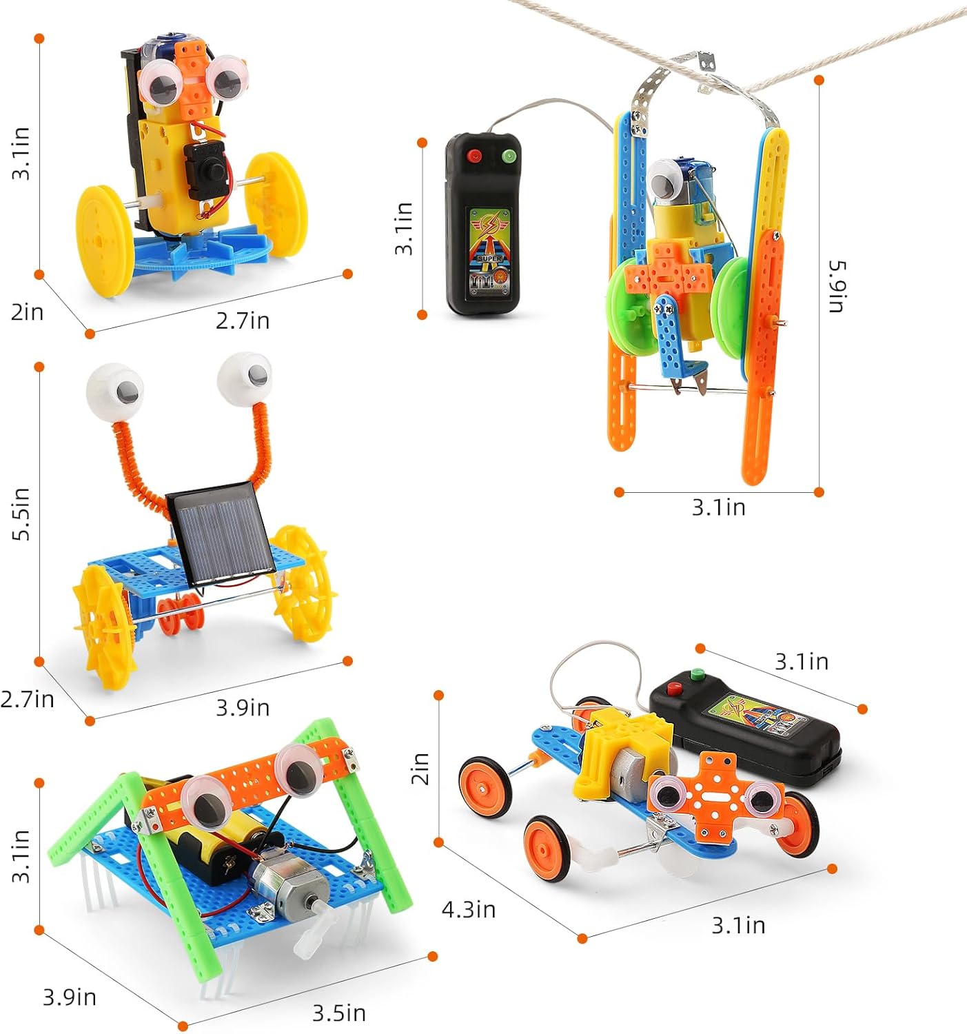 STEM Toys for Ages 8-13, Boys Crafts Robotics Science Kits for Kids Age 8-12, Robot Building Kit for Kids 8-10, Experiments Activities, Engineering STEM Toys 7+ 6 7 8 9 10 11 12 + Year Old Gifts