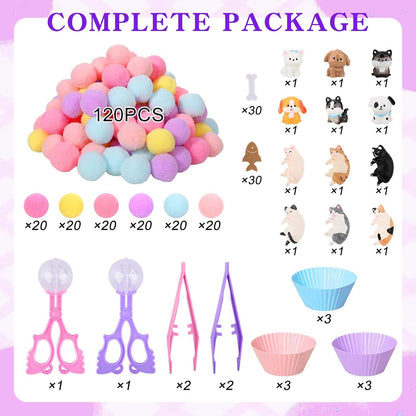 Sanixn 152 Pcs Space Sensory Bin Fillers Outer Space Fine Motor Skills Astronauts Sensory Bin Item Pompoms Cups Tweezers Scissor Clips for Preschool Education Activities Sorting Counting(Space)