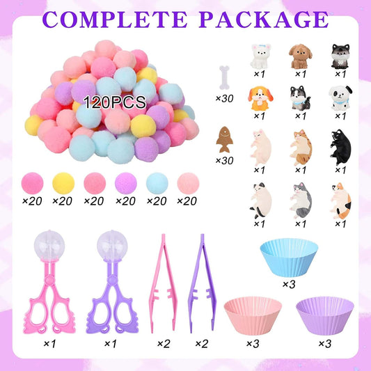 Sanixn 152 Pcs Space Sensory Bin Fillers Outer Space Fine Motor Skills Astronauts Sensory Bin Item Pompoms Cups Tweezers Scissor Clips for Preschool Education Activities Sorting Counting(Space)