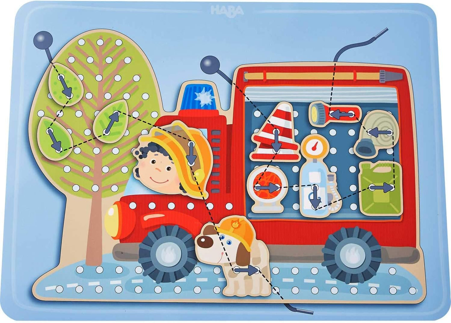 HABA Dress Me Lacing Cards Game - Montessori Fine Motor Skills Toy for Preschool Learning Activities and Kindergarten Toys with 36 Wooden Pieces