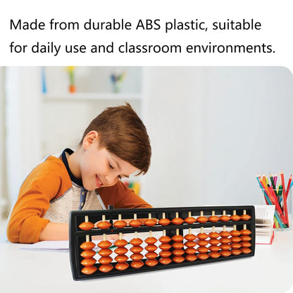 Abacus，Soroban, Abacus for Adults, Professional 13 Column Abacus for Math with Reset Button，Digits and Educational Learning Tool