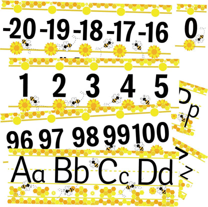 32Pcs A to Z Alphabet and -20-100 Number Cards Boho Bulletin Board Under The Sea Ocean Summer Sunflower Bee Theme Classroom Decorations Math Posters for Wall School Teacher Supplies (Sea Number)