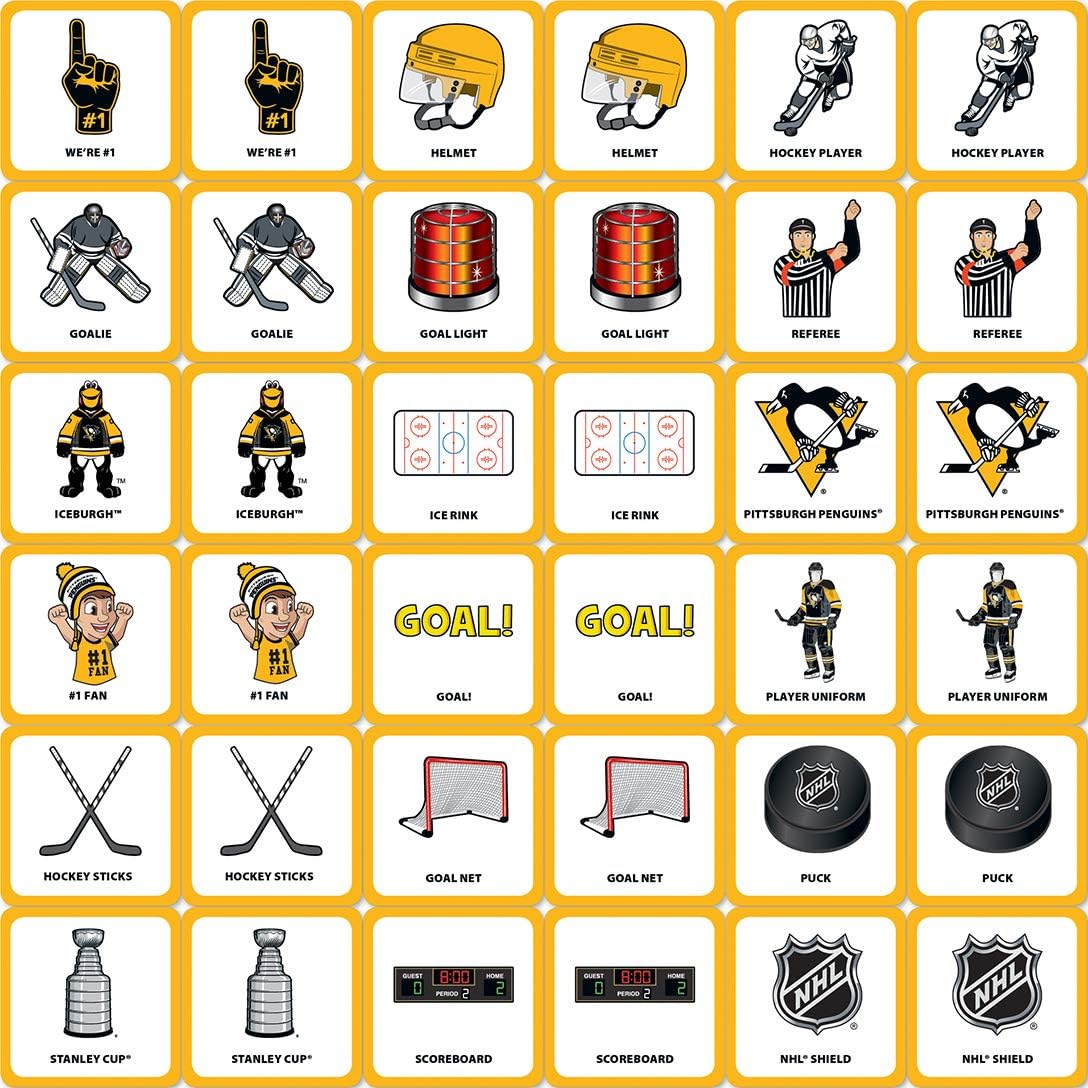 MasterPieces NHL Chicago Blackhawks Matching Game, For Ages 3+ - Fun Family Entertainment for Kids and Adults - Educational, Engaging, and Perfect for Game Night, Interactive Classroom Activities