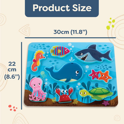 B. toys – Peek & Explore – School BusChunky Puzzle for Toddlers,Educational & Developmental Toys for Kids – 2+ Years