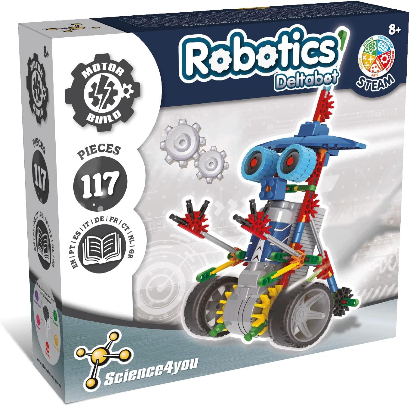 Science4you Robotics Betabot - Stem Robotics Kit for Kids 8-12+, 126 Pieces Included, Robot Building Kit for Kids, Robot Toys, Game, Gift for Boys and Girls Ages 8 9 10 11 12+