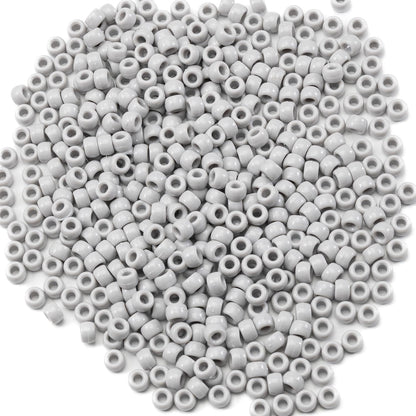 Gxueshan 1000 Pcs Acrylic Black Pony Beads 6x9mm Large Hole Pen Hair Kandi Beads Bulk for Friendship Bracelet Necklace Jewelry Making Earring Braiding Kit
