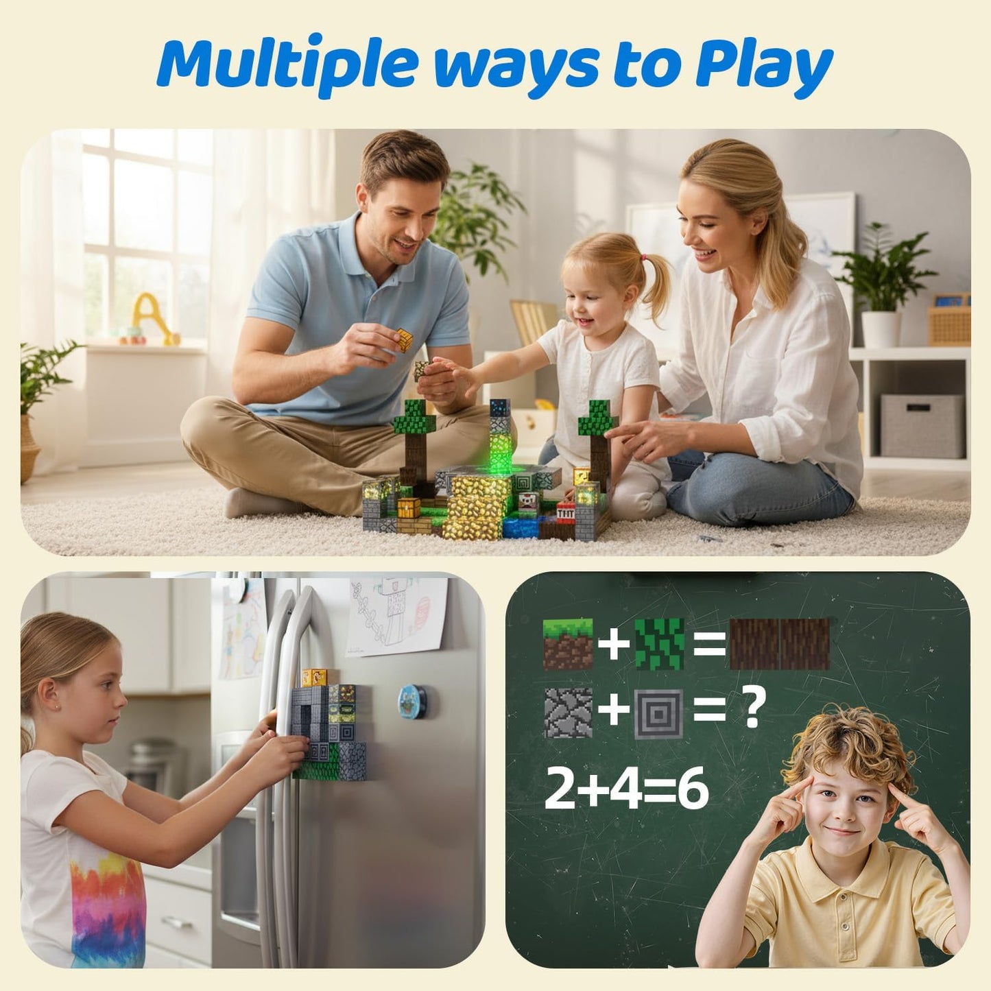 Magnetic Building Blocks for Kids, Magnetic Tiles Build Cubes Game, 100PCS STEM Educational Magnet Toys, Ideal Gift for Toddlers Boys Girls Grandkids Christmas Birthday