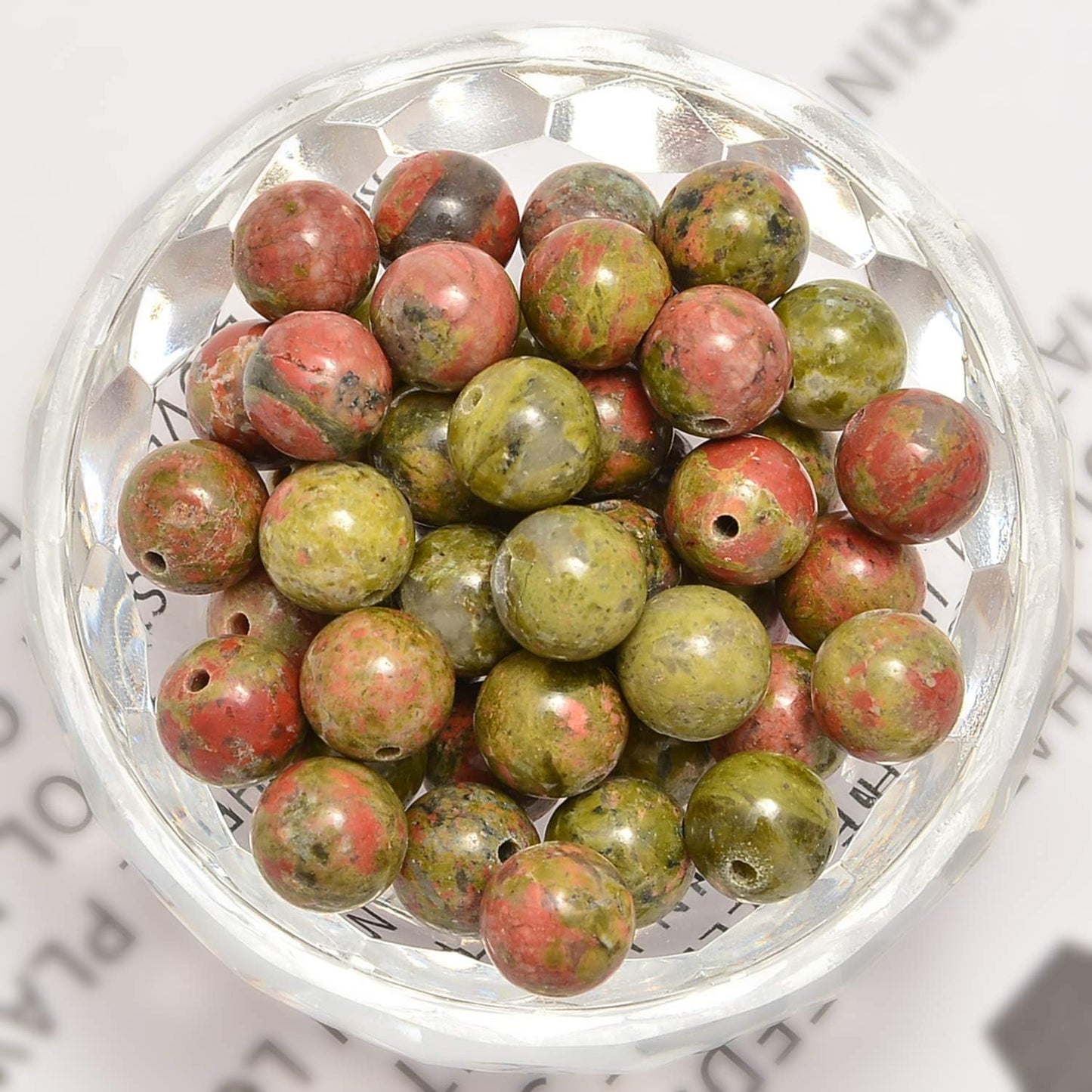 NCB 100pcs Original Natural Stone Beads Gemstone Round Loose Beads 6mm 8mm 10mm (Blue Aventurine, 6mm 100Beads) - Colors A