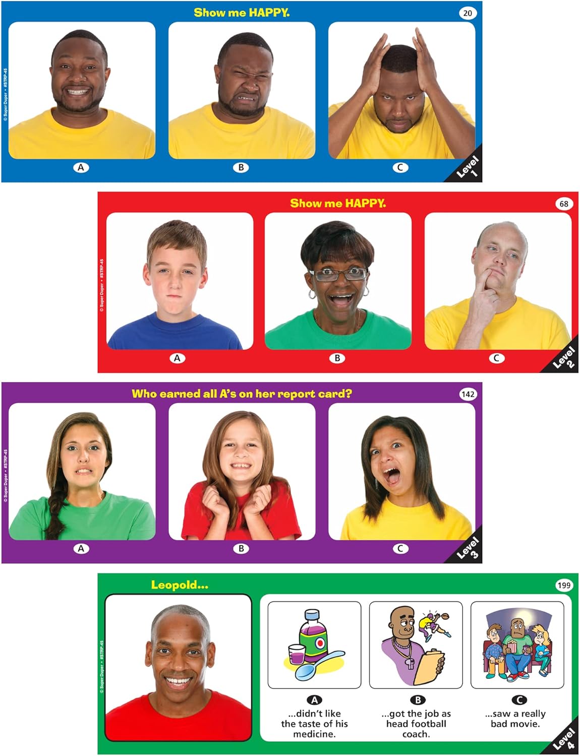 Super Duper Publications | Emotions Skill Strips® Photo Flash Cards | Educational Learning Resource for Children