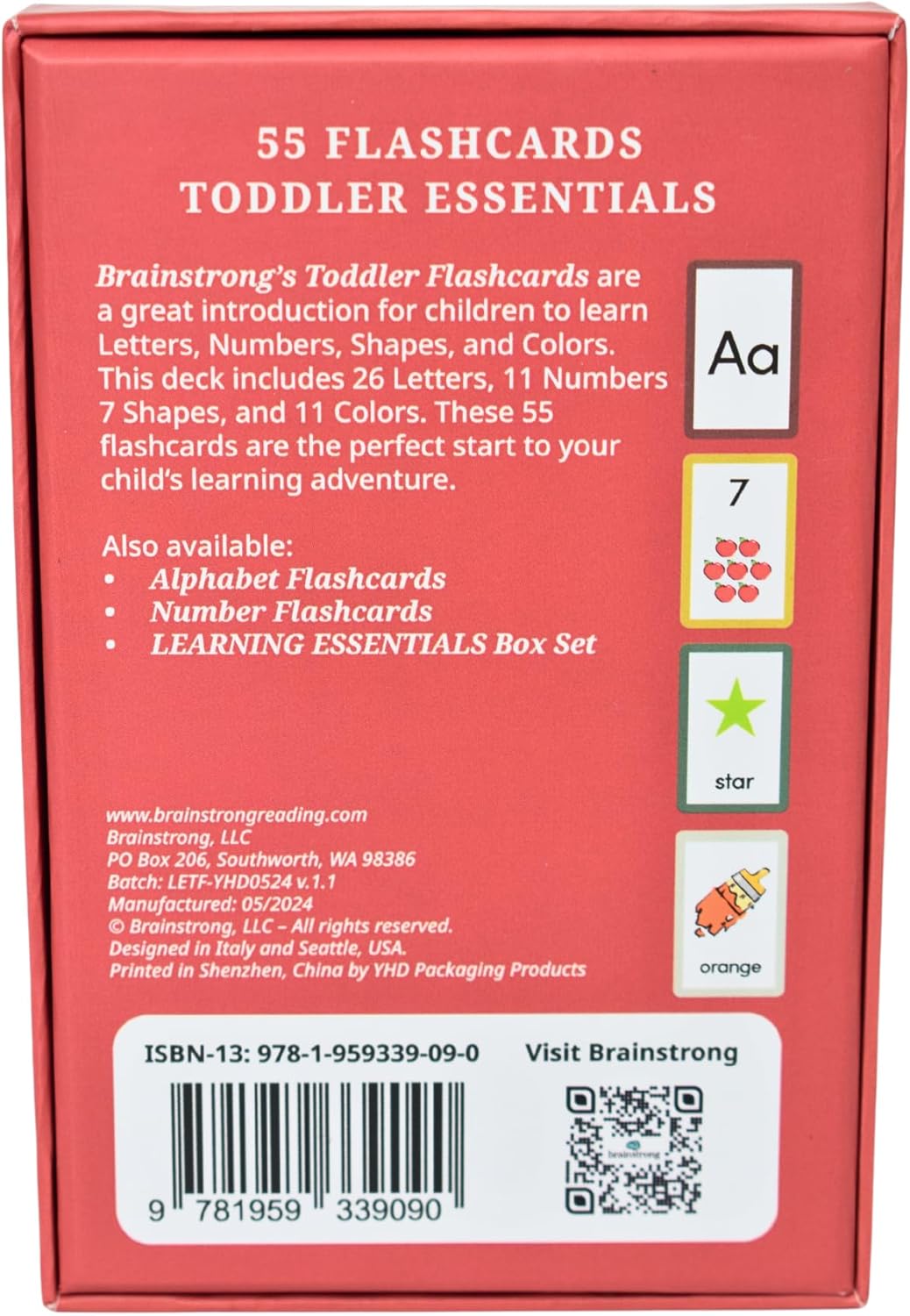 Number Flashcards | 54 Preschool & Kindergarten Counting Cards | Numbers & Math Symbols | Brainstrong Premium Flash Cards