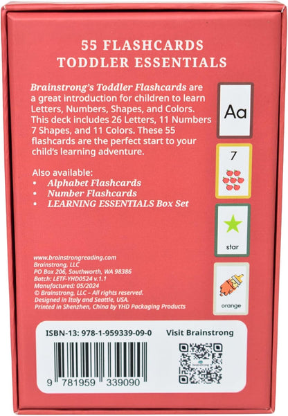 Number Flashcards | 54 Preschool & Kindergarten Counting Cards | Numbers & Math Symbols | Brainstrong Premium Flash Cards