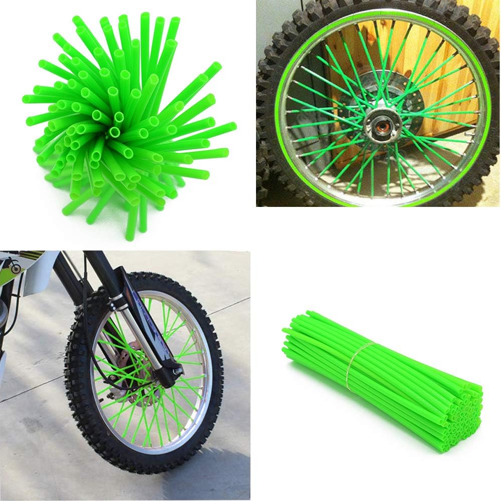 Super Pop Bicycle Spoke Skins Wraps Compatible with Schoolmate Bike Fans- Colorful Bike Wheel Decoration-72 Pcs(Red)
