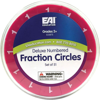 EAI Education Fraction Circles: Numbered - Set of 51