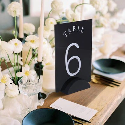 UNIQOOO 10 Pack 4" Gold Birch Wood Stands for Wedding Acrylic Sign, Wood Table Number Holders for 1/8 Thick Acrylic Sheets | Wedding Display Stand, Card Holder for Bar Menu, Retail Sign, Party