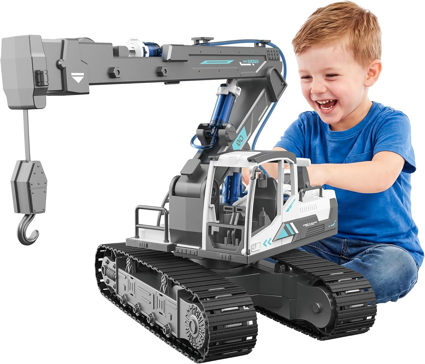 SMILESSKIDDO Science Kits for Kids Age 8-12 - 137 Pcs STEM Toys for Ages 8-13 with Hydraulic Grab, Teen Boys Gift Ideas Crane Toy, Teenage Engineering Kit Construction Vehicle Toys