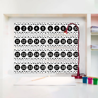 Number Line for Classroom Wall (-20 to +120) Boho Heart Shape Number Bulletin Board for Students Math Learning Boho Bulletin Border Decor Numbers Boarder Strips for Home School