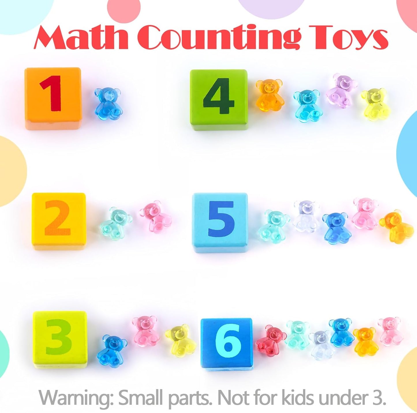 Niceup 360pcs Bear Mini Figurines to Hide, 0.6in Plastic Counting Sorting Bears Translucent Tiny Acrylic Resin Teddy Miniatures for Baby Shower Party Game Vase Fillers Classroom DIY Crafts