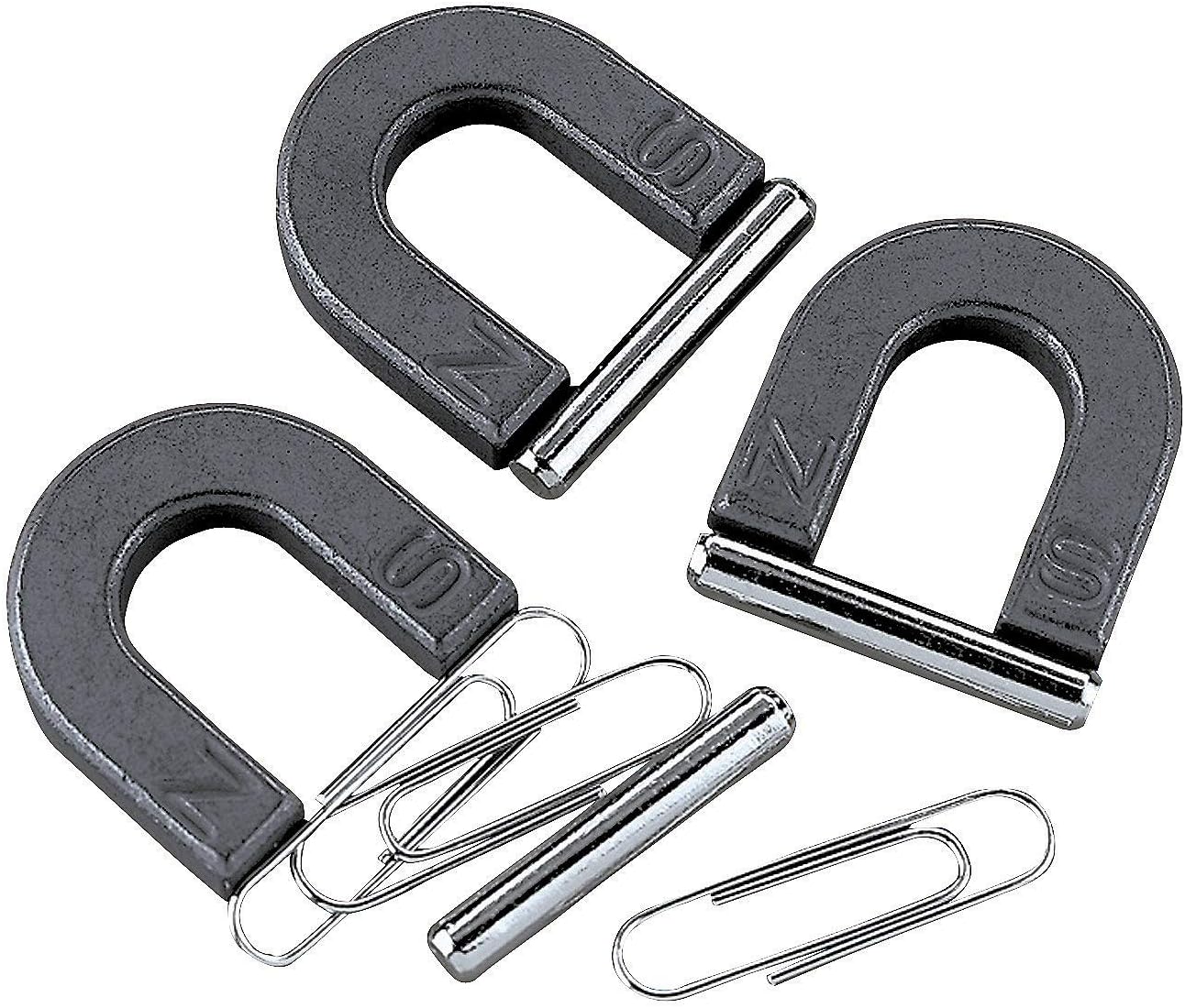 Fun Express Magnets for Kids Set of 12 - Mini Horseshoe Magnet with Bar for Science Experiments | Educational Magnetic Toys for Classroom Learning | Perfect Science Toys for Teachers & Students