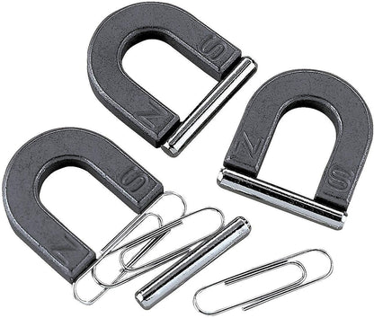 Fun Express Magnets for Kids Set of 12 - Mini Horseshoe Magnet with Bar for Science Experiments | Educational Magnetic Toys for Classroom Learning | Perfect Science Toys for Teachers & Students